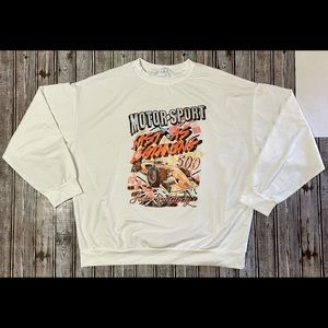 VTG 90s Motorsport Race Car Fast As Lightning Crewneck Chicyea Sweatshirt 3XL